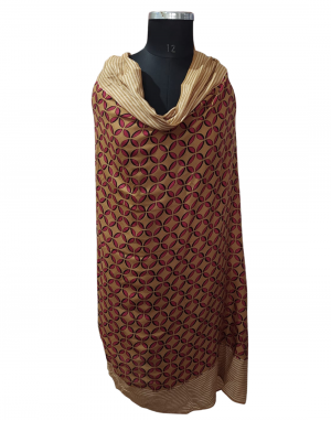  women designer Shawls full printed  brown